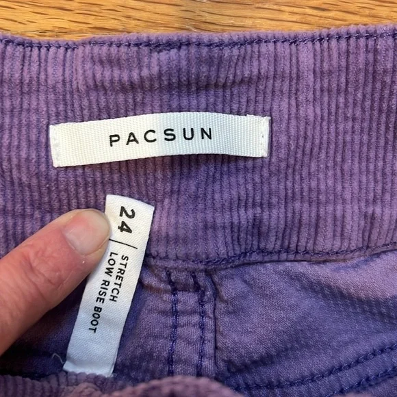 PacSun Plum Corduroy Stretch Low Rise Bootcut Jeans - Women’s 2 / 24 - Picture 6 of 12